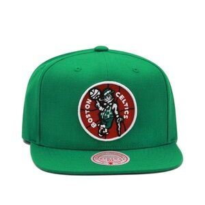 Boston Celtics Mitchell & Ness Hardwood Classics Kelly Green Snapback Hat NBA